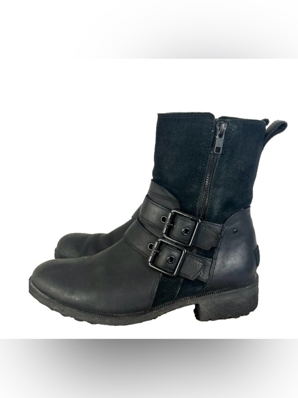 UGG Women’s size 8.5 Black Women's Ankle Booties with Buckle Detail